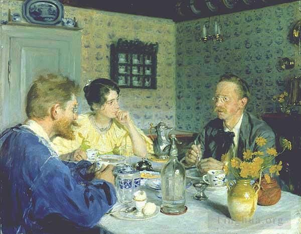 佩德·塞韦林·克罗 的油画作品 -  《阿尔穆尔佐·康·奥托·本松》