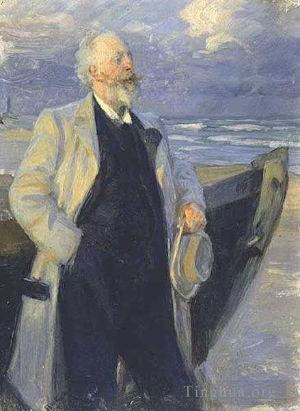 佩德·塞韦林·克罗 的油画作品 -  《霍尔格·德拉克曼,1895》