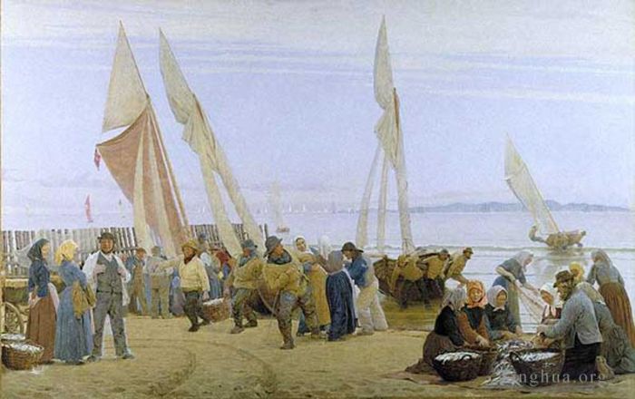 佩德·塞韦林·克罗 的油画作品 -  《马纳纳恩霍恩贝克,1875》