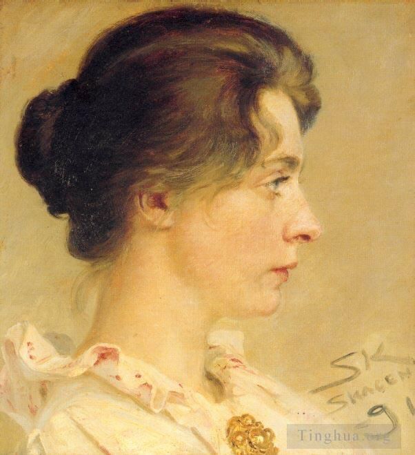 佩德·塞韦林·克罗 的油画作品 -  《玛丽·德·珀菲尔,1891》