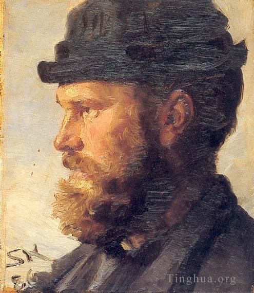佩德·塞韦林·克罗 的油画作品 -  《迈克尔·安彻,1886》