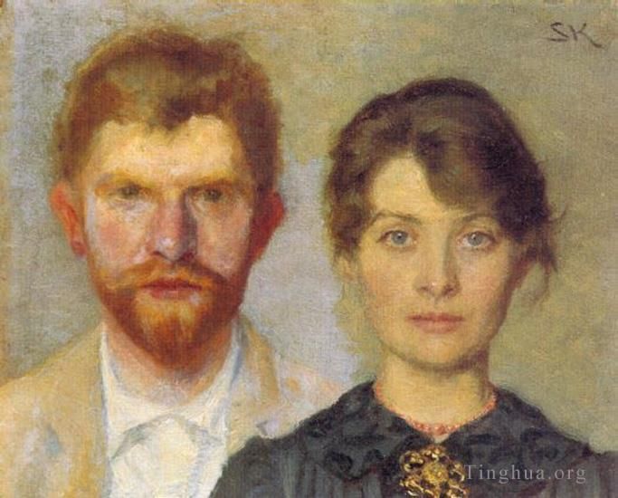 佩德·塞韦林·克罗 的油画作品 -  《婚姻复兴,1890》