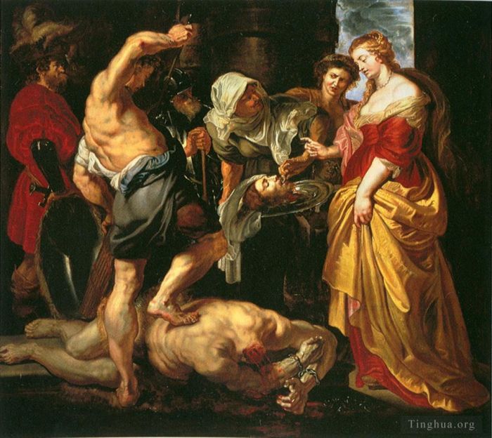 彼得·保罗·鲁本斯 的油画作品 -  《施洗者圣约翰被斩首》