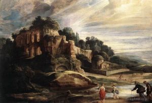 艺术家彼得·保罗·鲁本斯作品《罗马帕拉丁山遗址景观》