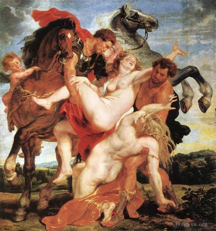 彼得·保罗·鲁本斯 的油画作品 -  《劫夺了吕蒲西斯的女儿》