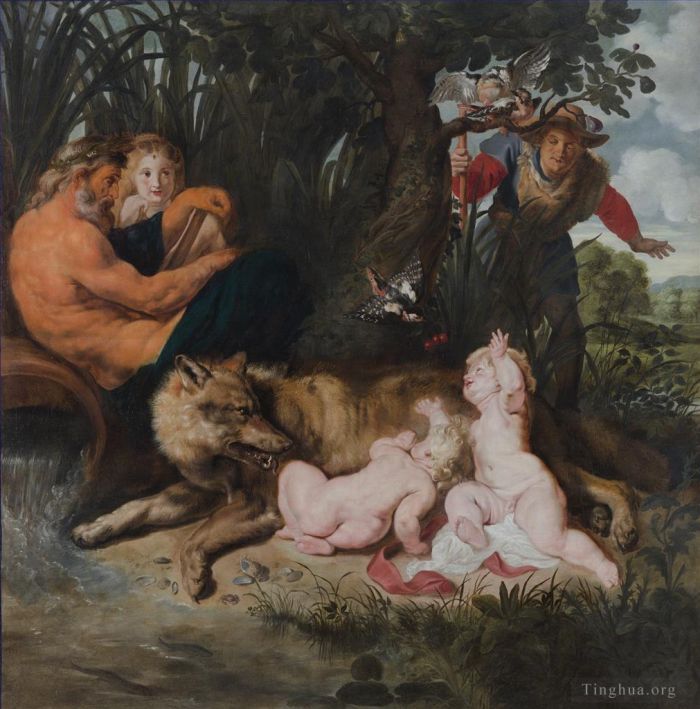 彼得·保罗·鲁本斯 的油画作品 -  《罗穆卢斯和雷穆斯》