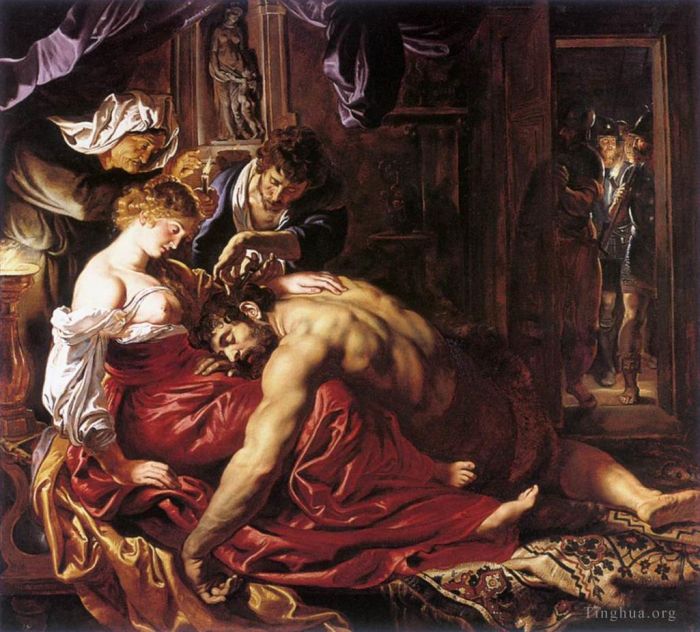 彼得·保罗·鲁本斯 的油画作品 -  《参孙和大利拉》