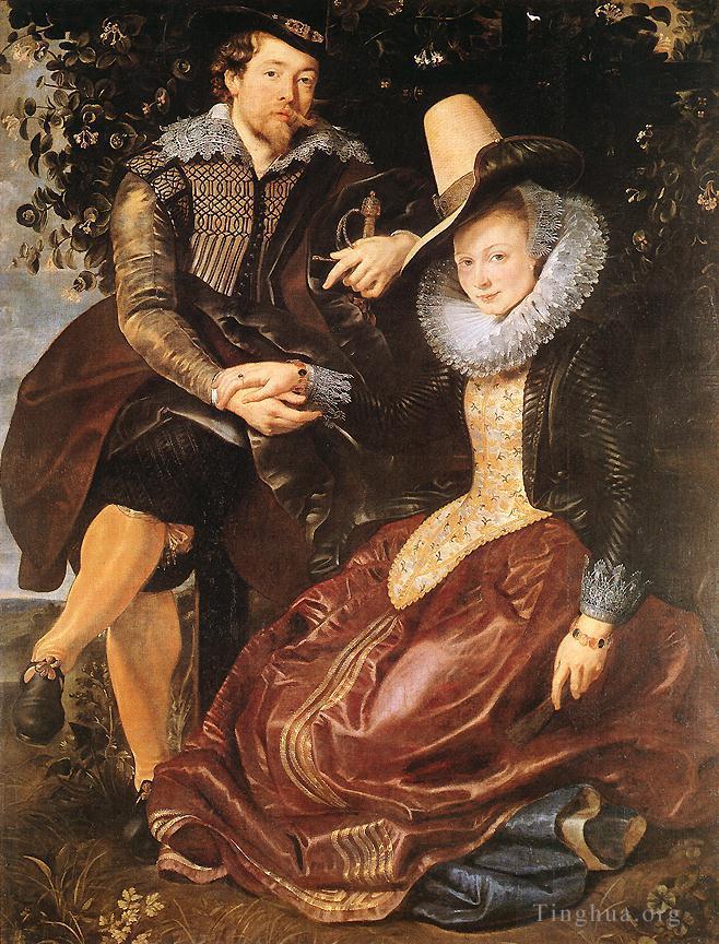 彼得·保罗·鲁本斯作品《巴洛克鲁本斯的金银花凉亭中的艺术家和他的第一任妻子伊莎贝拉布兰特》