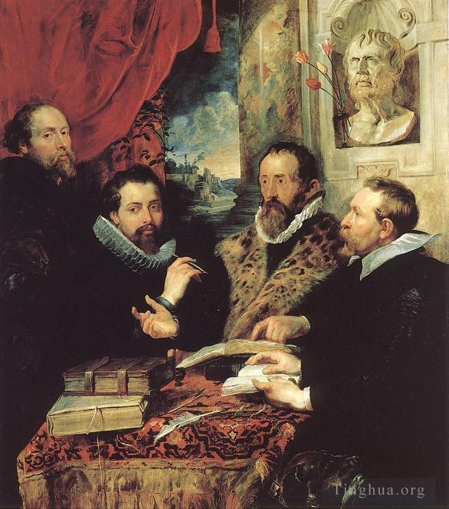 彼得·保罗·鲁本斯 的油画作品 -  《四位哲学家》