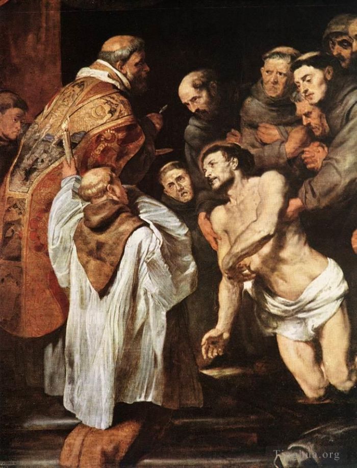 彼得·保罗·鲁本斯 的油画作品 -  《圣方济各最后的圣餐》