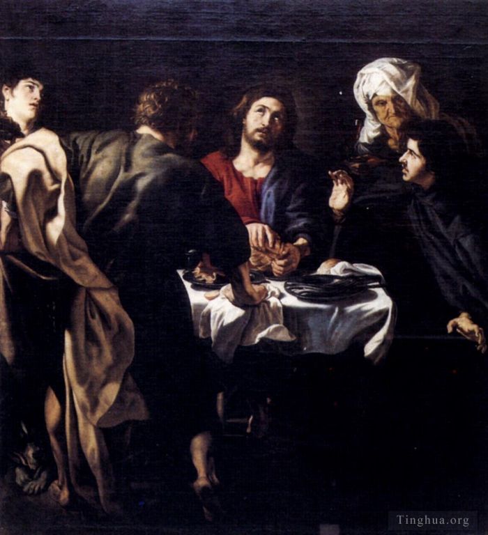 彼得·保罗·鲁本斯 的油画作品 -  《以马忤斯的晚餐》