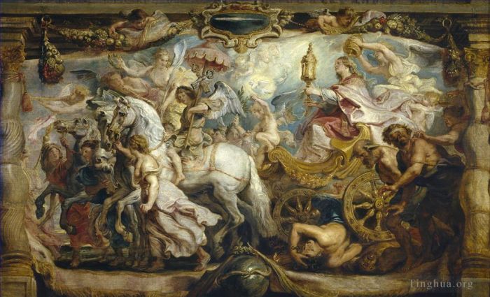 彼得·保罗·鲁本斯 的油画作品 -  《教会的胜利》