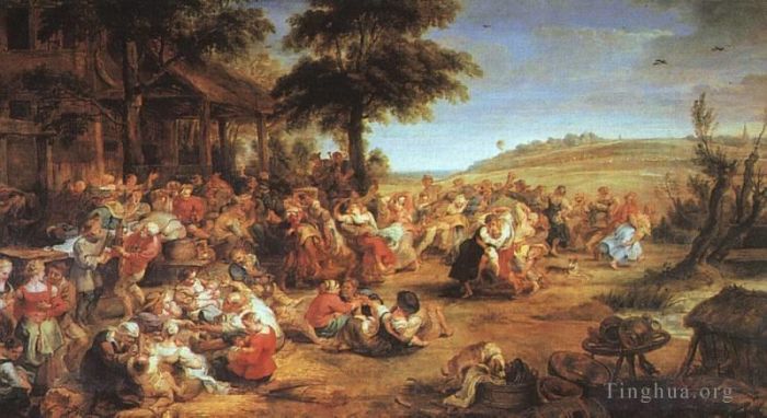 彼得·保罗·鲁本斯 的油画作品 -  《乡村节日》