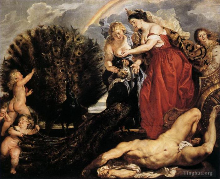 彼得·保罗·鲁本斯 的油画作品 -  《朱诺号和阿古斯号》