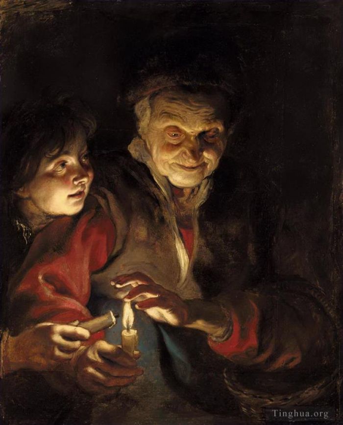 彼得·保罗·鲁本斯 的油画作品 -  《夜景1617》