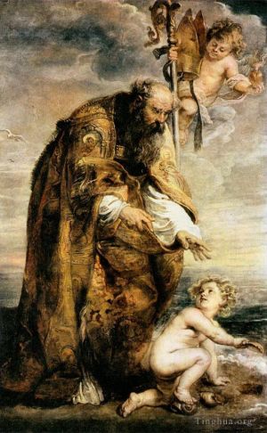 艺术家彼得·保罗·鲁本斯作品《圣奥古斯丁》