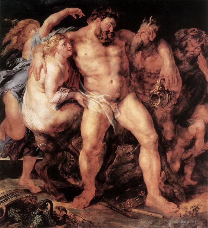 彼得·保罗·鲁本斯 的油画作品 -  《醉酒的大力神》