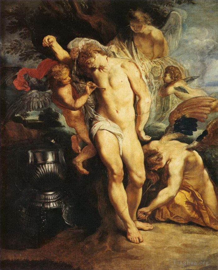 彼得·保罗·鲁本斯 的油画作品 -  《圣塞巴斯蒂安的殉难》