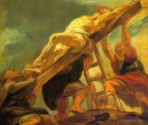 艺术家彼得·保罗·鲁本斯作品《十字架的升起,1621》