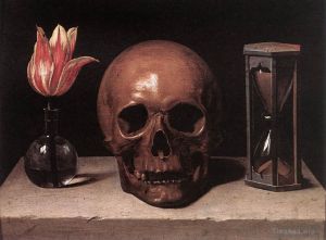 艺术家菲利普·德·尚帕涅作品《有头骨的静物》