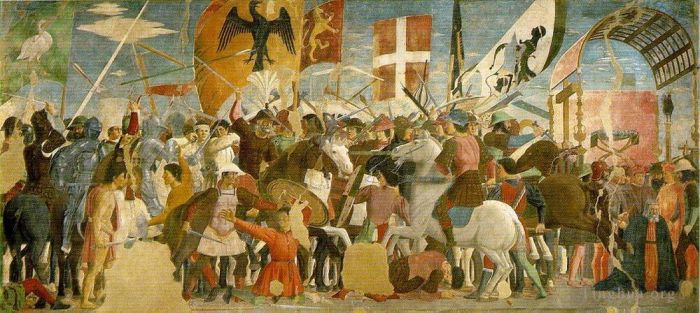 皮耶罗·德拉·弗朗西斯卡 的各类绘画作品 -  《希拉克略与科斯罗伊斯之战》