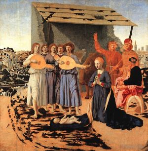 艺术家皮耶罗·德拉·弗朗西斯卡作品《耶稣诞生》