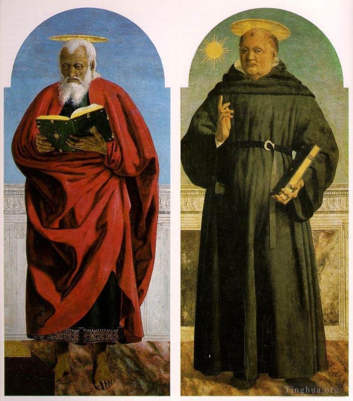 皮耶罗·德拉·弗朗西斯卡 的各类绘画作品 -  《圣奥古斯丁多联画,2》