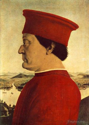 艺术家皮耶罗·德拉·弗朗西斯卡作品《费德里科·达·蒙特菲尔特罗的肖像》