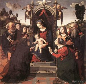 艺术家皮耶罗·迪·科西莫作品《亚历山大圣凯瑟琳的神秘婚姻》