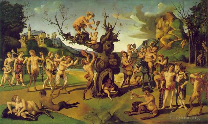 皮耶罗·迪·科西莫 的油画作品 -  《蜂蜜的发现,1505》