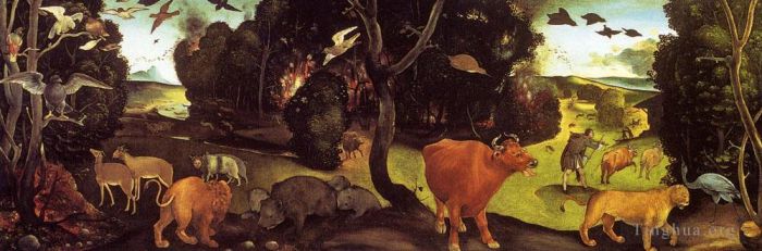 皮耶罗·迪·科西莫 的油画作品 -  《森林火灾》