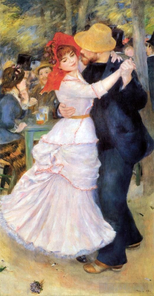 皮埃尔·奥古斯特·雷诺阿 的油画作品 -  《布吉瓦尔的舞蹈》