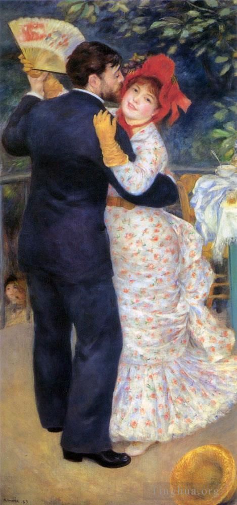 皮埃尔·奥古斯特·雷诺阿 的油画作品 -  《乡村舞蹈》