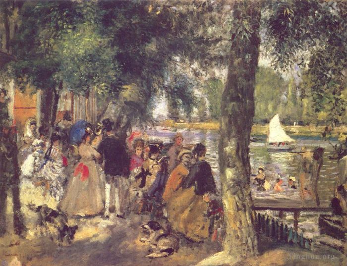 皮埃尔·奥古斯特·雷诺阿 的油画作品 -  《拉格雷诺利埃》
