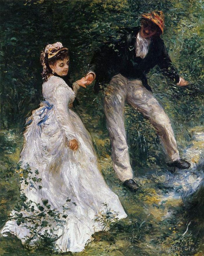 皮埃尔·奥古斯特·雷诺阿 的油画作品 -  《散步》