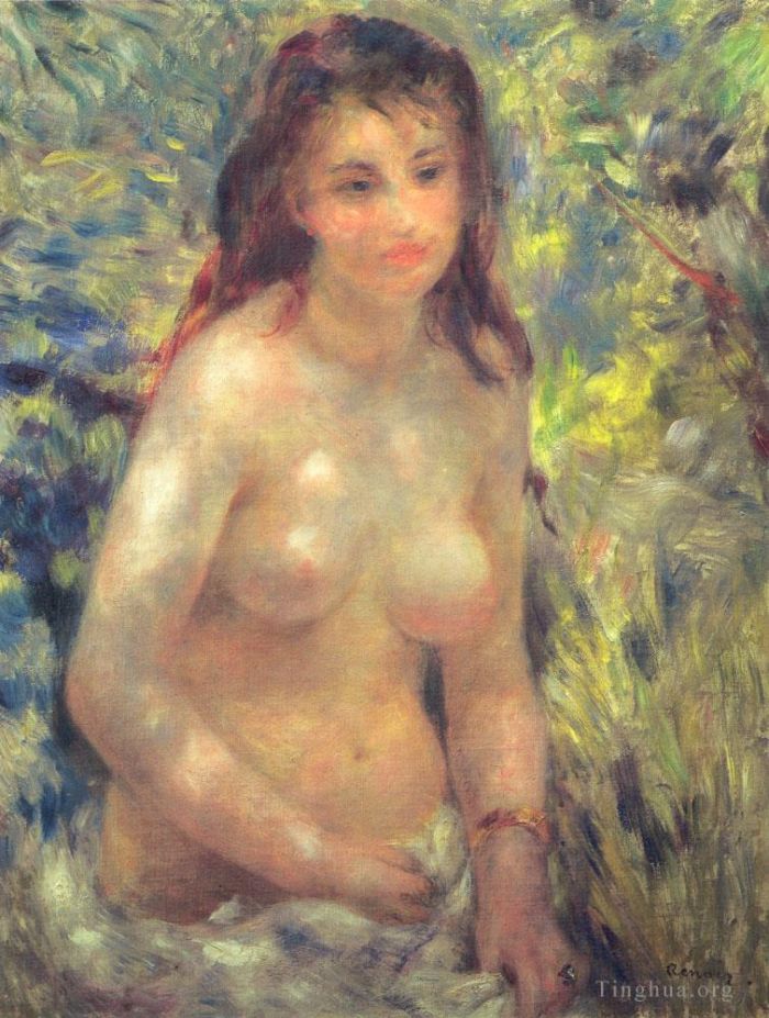 皮埃尔·奥古斯特·雷诺阿 的油画作品 -  《研究躯干阳光效应》