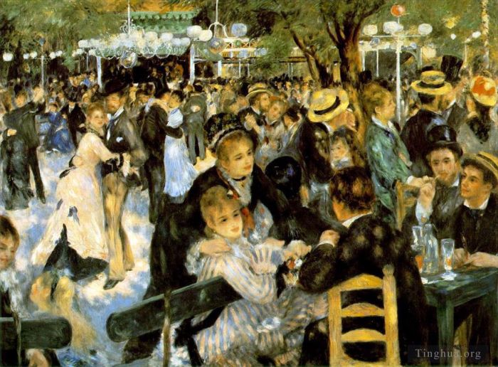 皮埃尔·奥古斯特·雷诺阿 的油画作品 -  《煎饼磨坊的舞会》