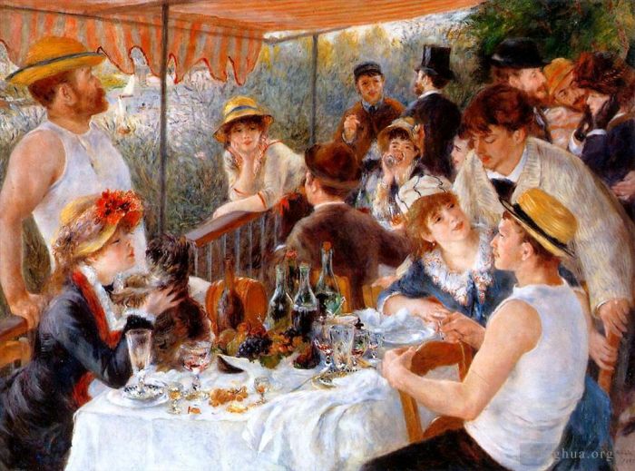 皮埃尔·奥古斯特·雷诺阿 的油画作品 -  《游船上的午餐》