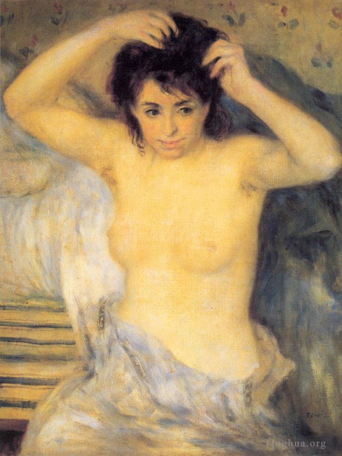 皮埃尔·奥古斯特·雷诺阿 的油画作品 -  《沐浴前的躯干,盥洗用品》