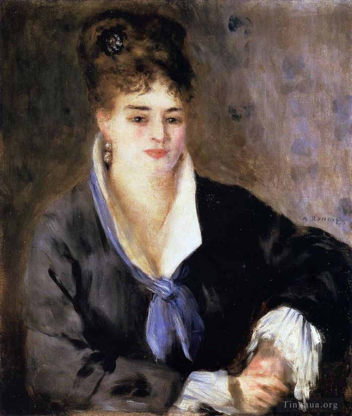 皮埃尔·奥古斯特·雷诺阿 的油画作品 -  《黑衣女人》
