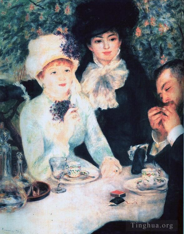 皮埃尔·奥古斯特·雷诺阿 的油画作品 -  《午餐后》