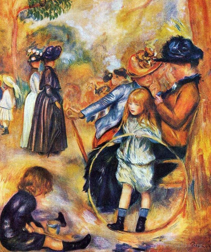 皮埃尔·奥古斯特·雷诺阿 的油画作品 -  《在卢森堡花园》