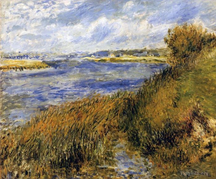 皮埃尔·奥古斯特·雷诺阿 的油画作品 -  《尚普罗赛的塞纳河畔》