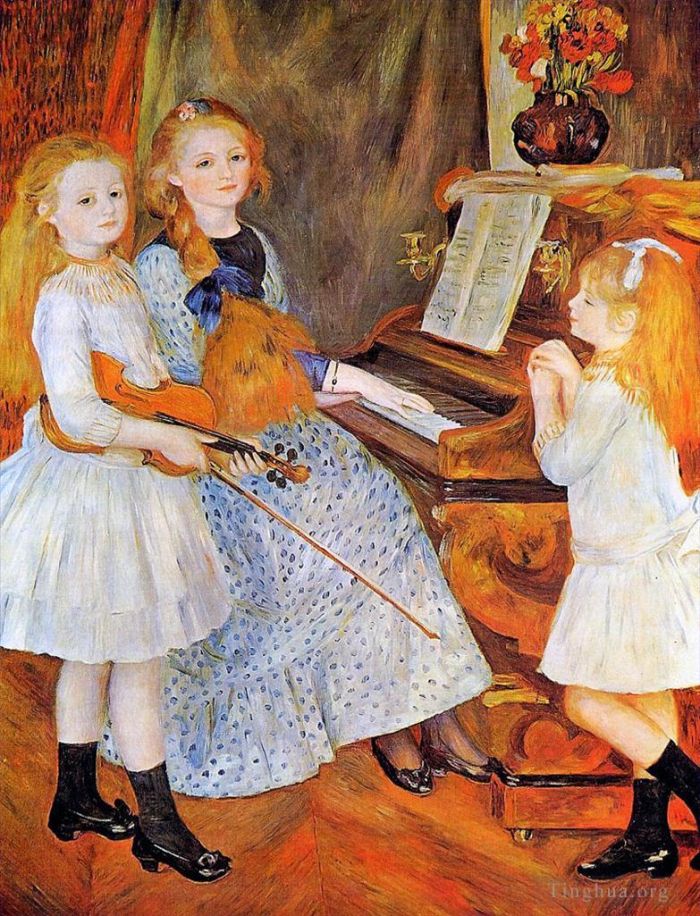 皮埃尔·奥古斯特·雷诺阿 的油画作品 -  《卡图尔·门德斯的女儿》