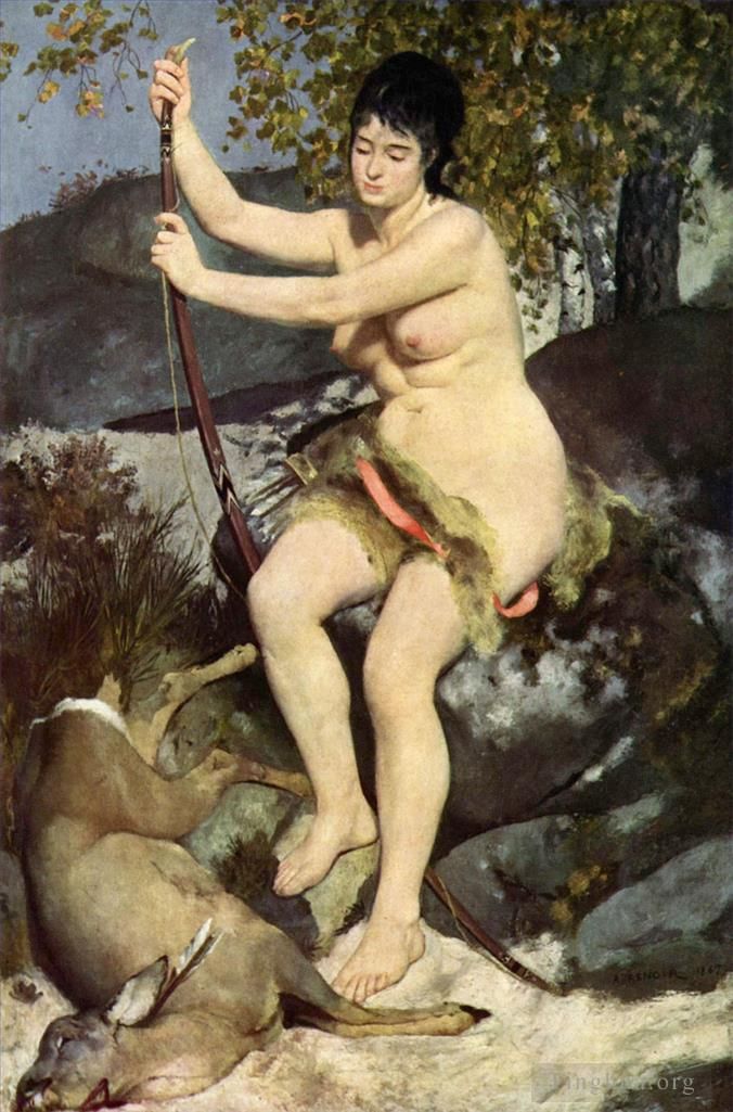 皮埃尔·奥古斯特·雷诺阿 的油画作品 -  《戴安娜》