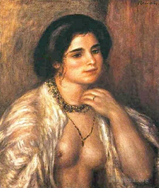 皮埃尔·奥古斯特·雷诺阿 的油画作品 -  《加布里埃尔裸露乳房》