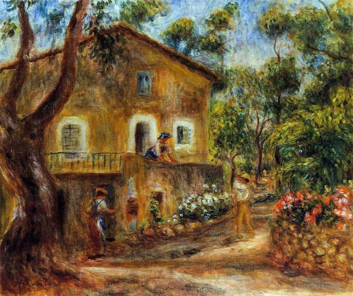 皮埃尔·奥古斯特·雷诺阿 的油画作品 -  《卡涅科莱特的房子》