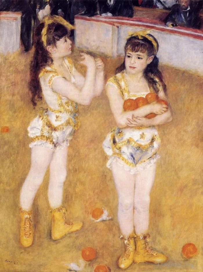 皮埃尔·奥古斯特·雷诺阿 的油画作品 -  《费尔南多马戏团的杂耍演员》
