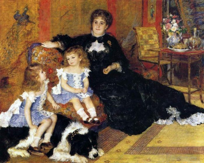 皮埃尔·奥古斯特·雷诺阿 的油画作品 -  《卡彭蒂埃夫人和她的孩子们》