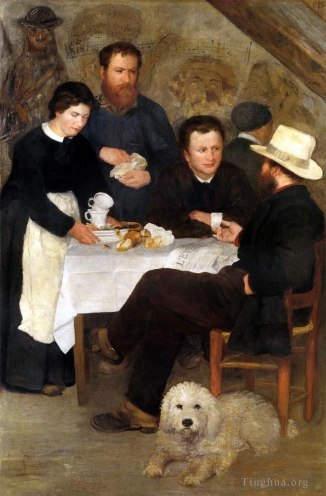 皮埃尔·奥古斯特·雷诺阿 的油画作品 -  《马洛特安东尼母亲旅馆》